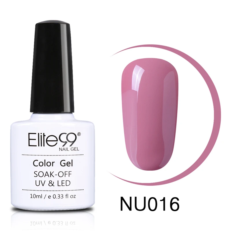 Elite99 10ml UV Gel Nail Polish Rose Gold Glitter Nail Gel Polish Sequins Nude Color Gel Varnish Soak Off Nail Art Lacquer Nails - Цвет: 016