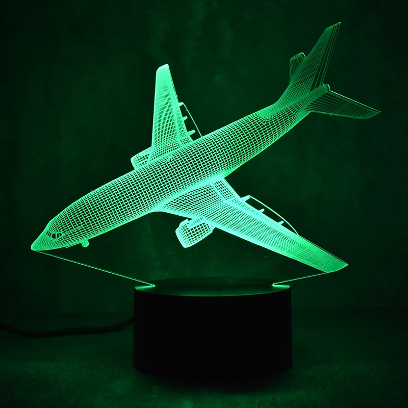 

Aircraft 3d Night Light 7 color change Led NightLight Remote Touch Swithc 3d Lamp Baby Bedroom Atmosphere Table Lamp