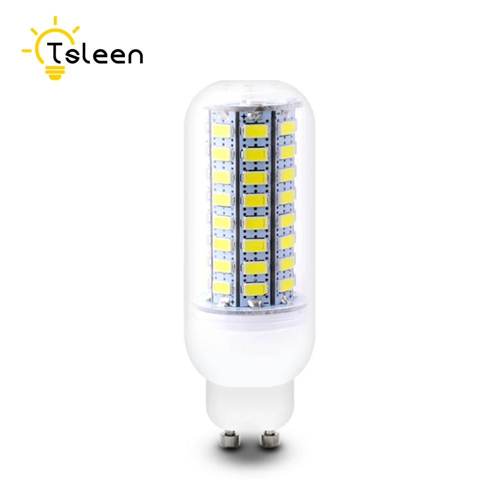 GU10 Transperent TSLEEN E27 светодиодный светильник E14 B22 GU10 G9 светодиодный смарт лампочки IC 220V 110V кукурузы светильник без мерцания 48 56 69 72 светодиодный s SMD 5730 люстра светильник - Испускаемый цвет: GU10 Transperent