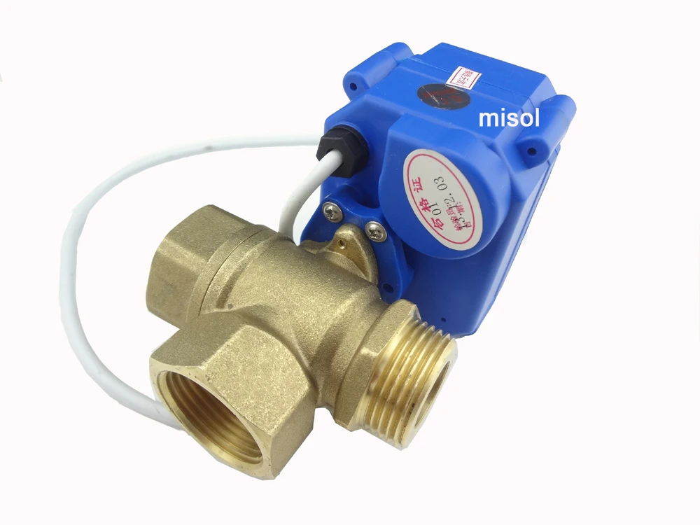 3 ходовой моторизованный шаровой клапан DN20 (уменьшение порта) Т порт клапан|motorized