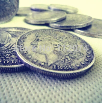 10 шт. Сталь моргановский доллар (3 8 см диаметр) Фокусы Маг реквизит и аксессуары