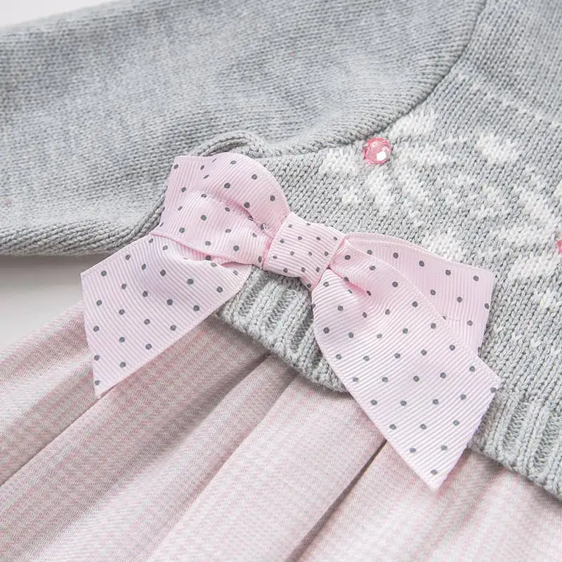 Dave bella autumn infant baby girl's fashion dress kids birthday party toddler children woolen DB8430 | Детская одежда и обувь