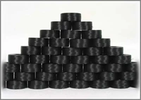 L type plastic bobbin core Polyester embroidery pre-wound bobbin thread with plasitc sidefree shipping