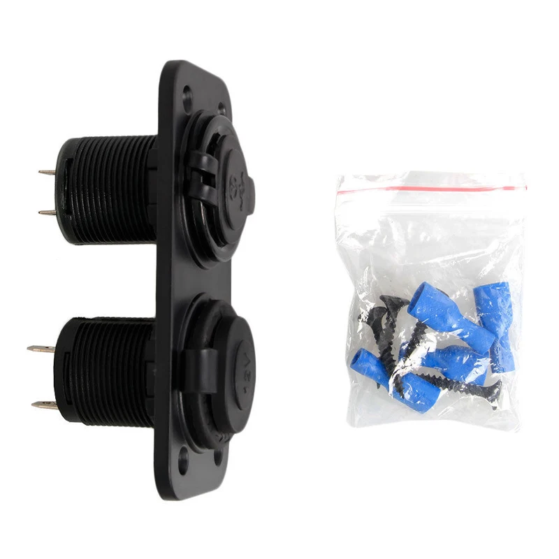 

Car Charger Motorcycle Plug Dual USB Adapter 12V 24V Cigarette Lighter Socket LED Voltmeter Mobile Phone