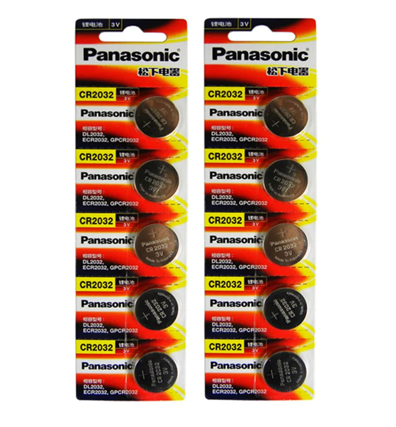 10X Оригинальный бренд Новый аккумулятор для Panasonic CR2032 3 В кнопки сотового монет