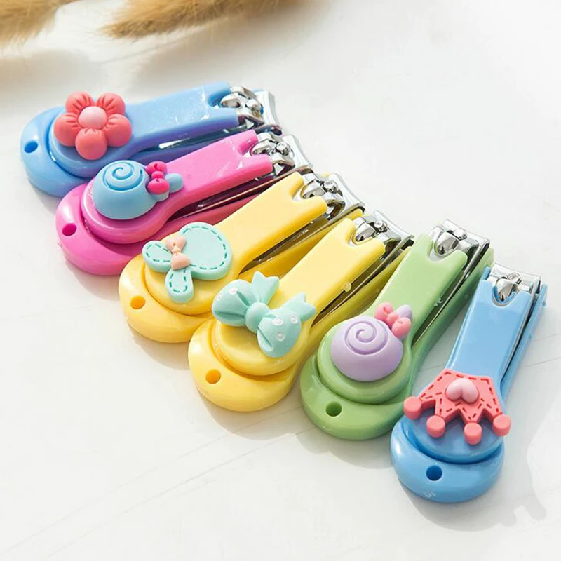 1Piece Nail Clipper Mini Cute Baby Nail Clipper Cartoon Finger Trimmer Scissors Nail Cutter With Hanging Function Keychain
