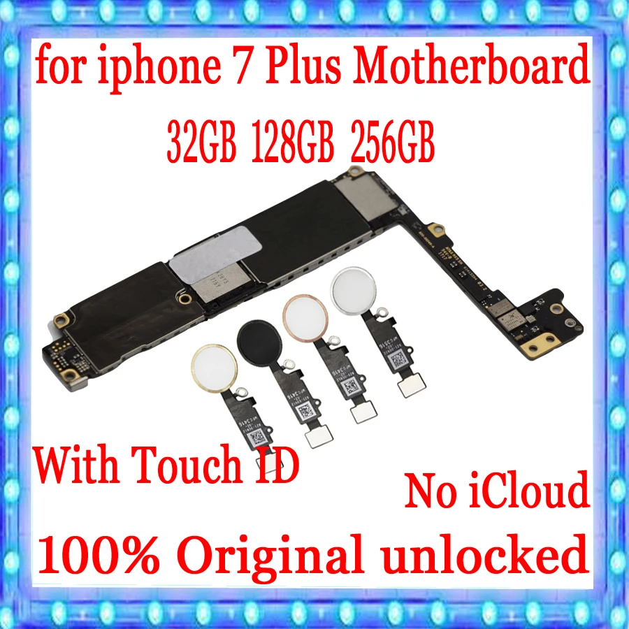 Заводская Разблокировка для iphone 7 Plus материнская плата с/без Touch ID, без iCloud для iphone 7 Plus 7 P материнская плата