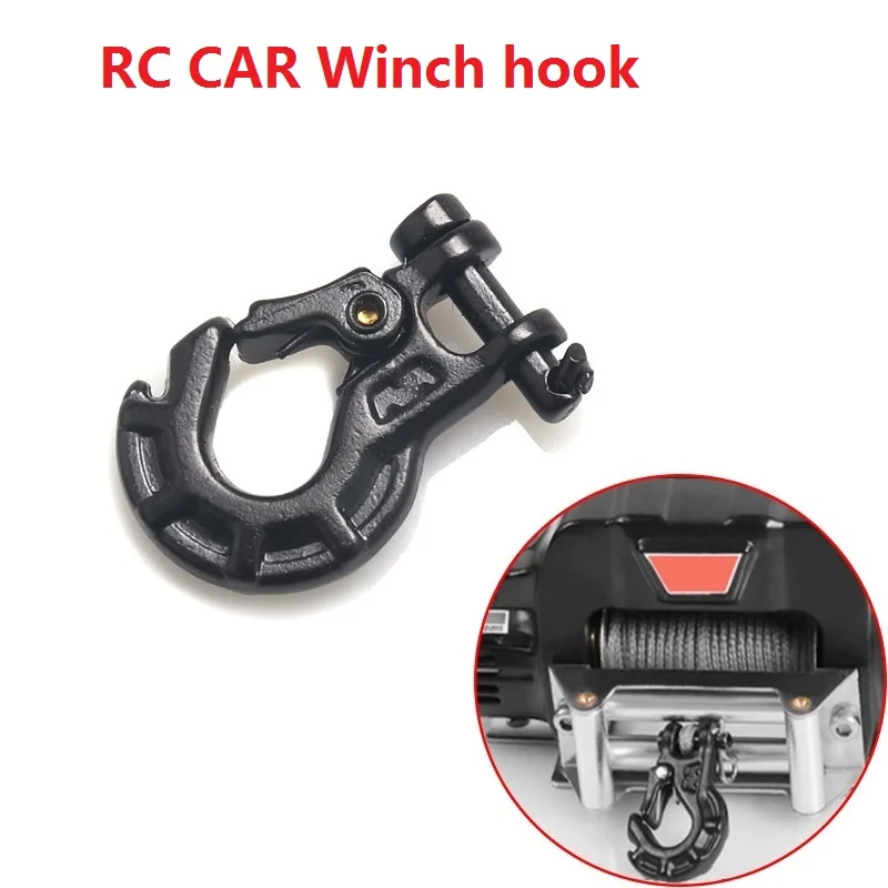 RC Metal Trailer Hook Winch Hook and  Foldable Winch Anchor Earth Anchor Decor Tool For 1/10 RC Crawler Car SCX10 TRX4