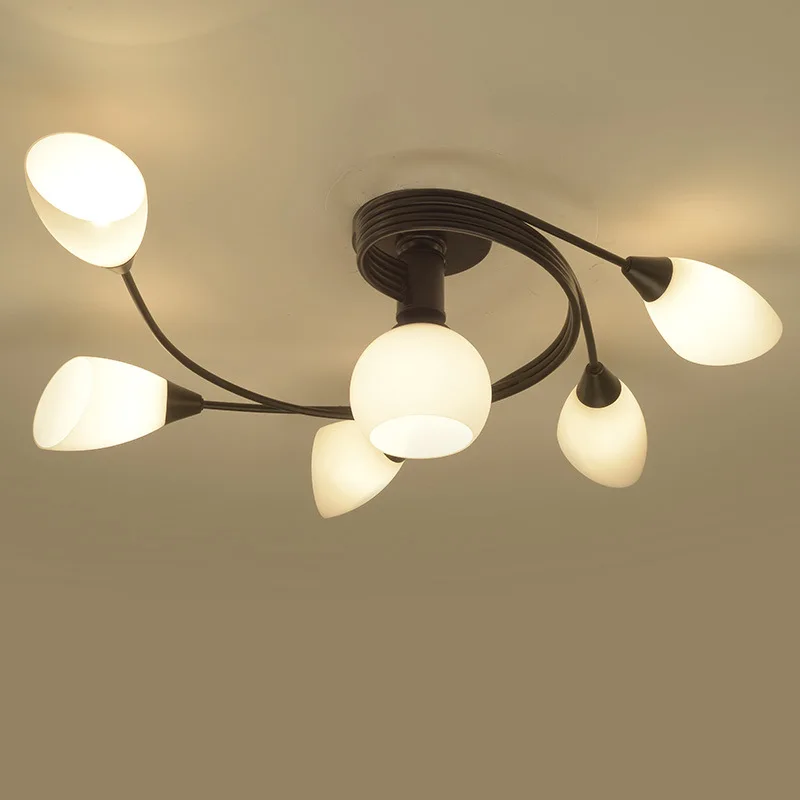 

American led living room bedroom dining room ceiling lamp creative wrought iron personality simple lighting WF6121000