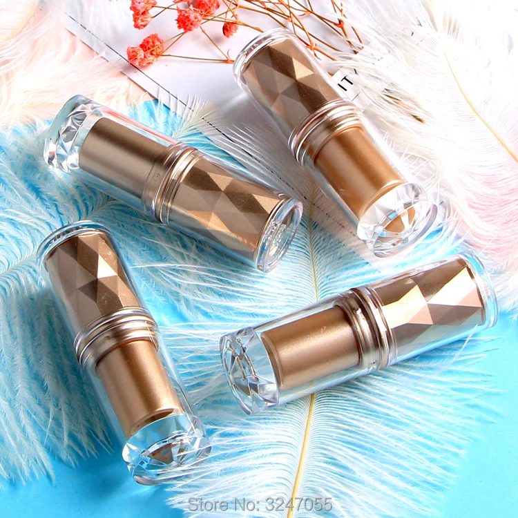 12 1 мм розовое золото пустой пластиковый контейнер для губ высококачественный