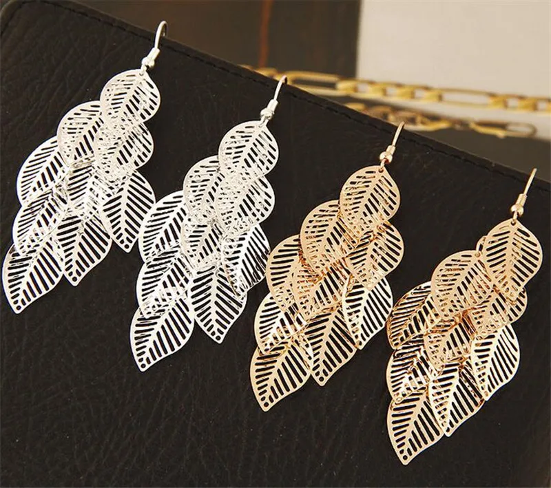 Модные серьги для женщин Boucle d'oreille винтажные Золотые/Серебристые Длинные в