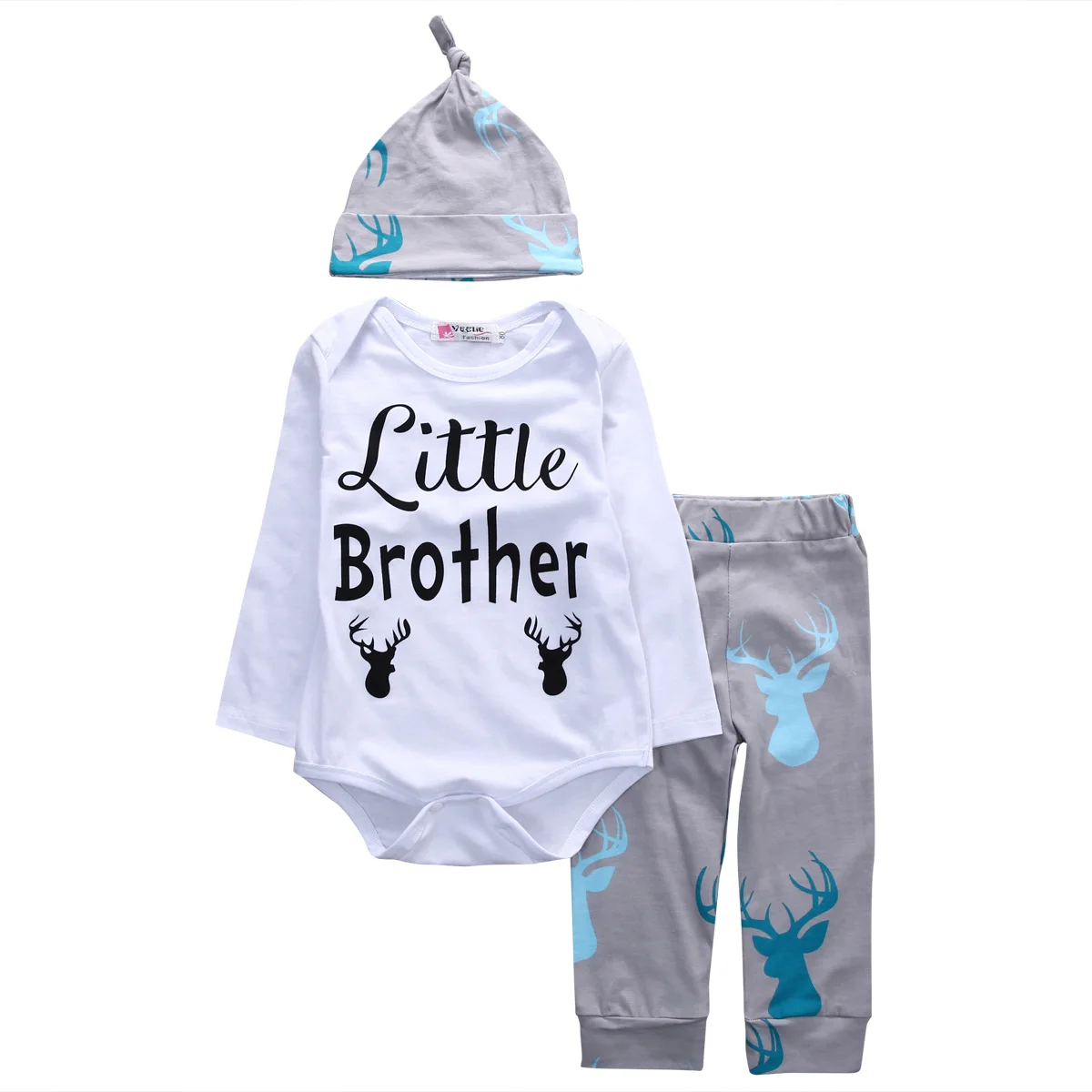 Одежда для новорожденных мальчиков комбинезон с оленем штаны леггинсы шапочка