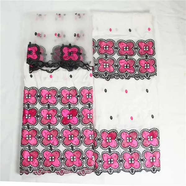 Elegant blue African cotton lace fabric(2.5y+2.5y+2.5y) flower embroidery Swiss material for clothing NCS3 | Дом и сад