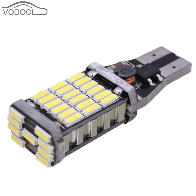 2 шт 12V 16 Вт T15 Автомобильный светодиодный запасной светильник Canbus Error Free 45smd