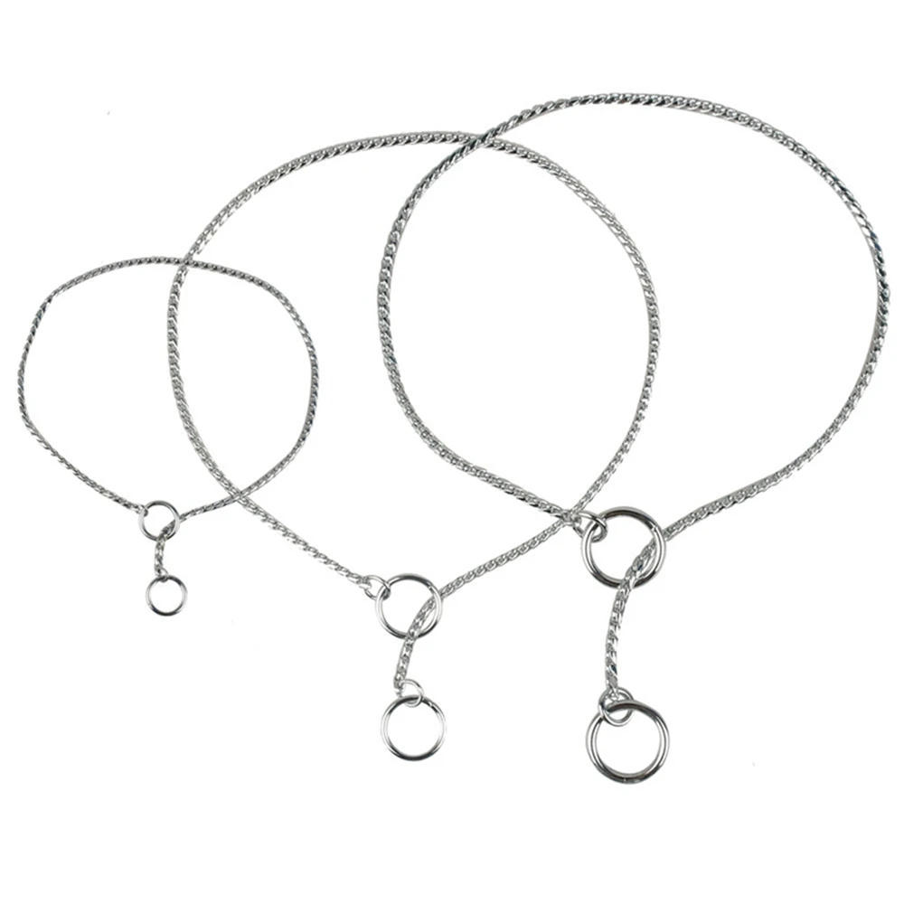 Дрессировочная цепь ошейники для собак змея P чокер ошейник животных 4 цвета 8