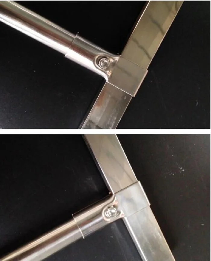 25MM 15*30MM stainless steel clamp fixing parts drying rack shelf two-way square pipe connector X4 | Обустройство дома