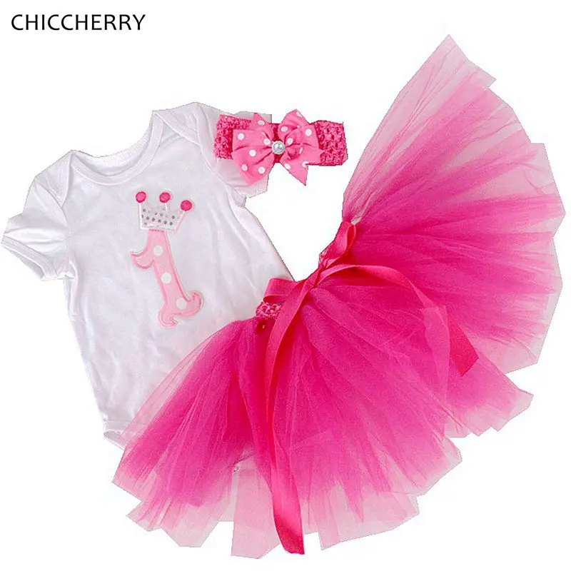 Комплект из юбки пачки и повязки на голову 1 й день рождения|newborn tutu sets|romper tutubirthday