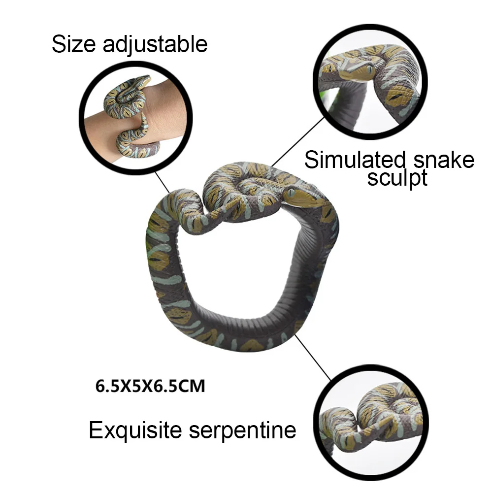 

Simulation PVC Cobra Snake Bracelet Prank Toy Party Supplies Halloween Gift Funny Birthday Party Toy Joke Prank Gifts