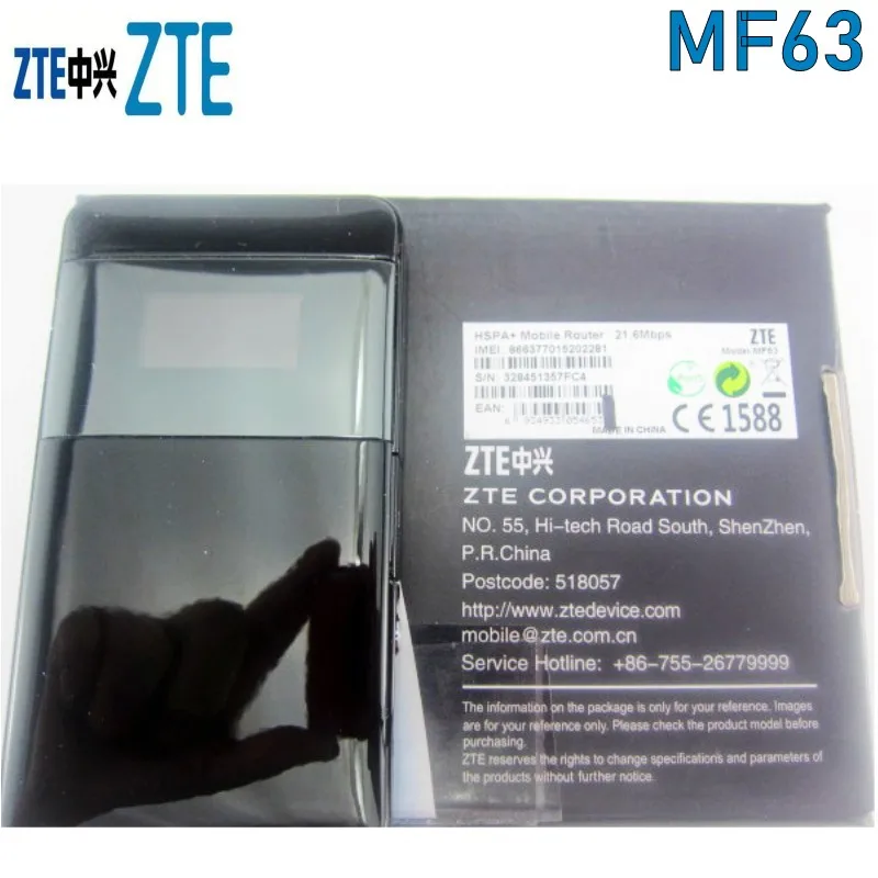 Разблокированный беспроводной Роутер ZTE MF63 HSPA + 21 6 Мбит/с 3G UMTS мобильный Карманный