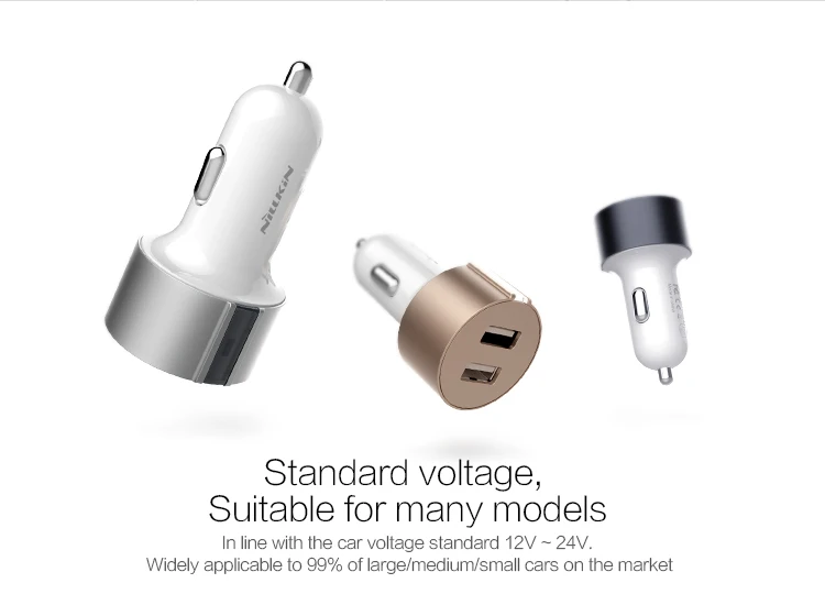 Автомобильное зарядное устройство Nillkin Vigor универсальное с двумя портами USB 5 В 3 4