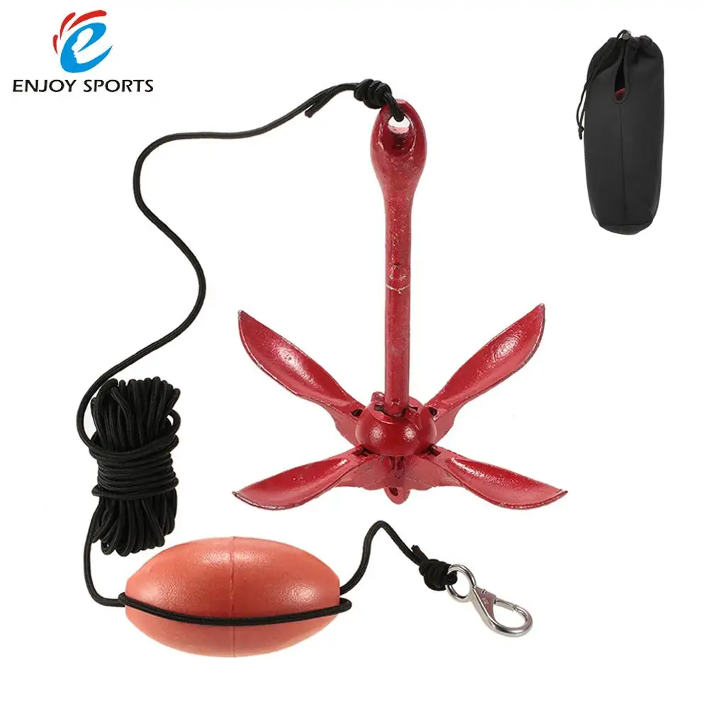 

1.5kg/3.3lbs Folding Anchor Rigging System Kit Set Rope Fishing Buoy Kit Portable for Kayak Raft Inflatables Boat Canoe Jet Ski