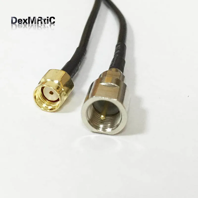 Коннектор RP SMA папа к разъему FME коаксиальный кабель RG174 адаптер отрезок 20 см 8