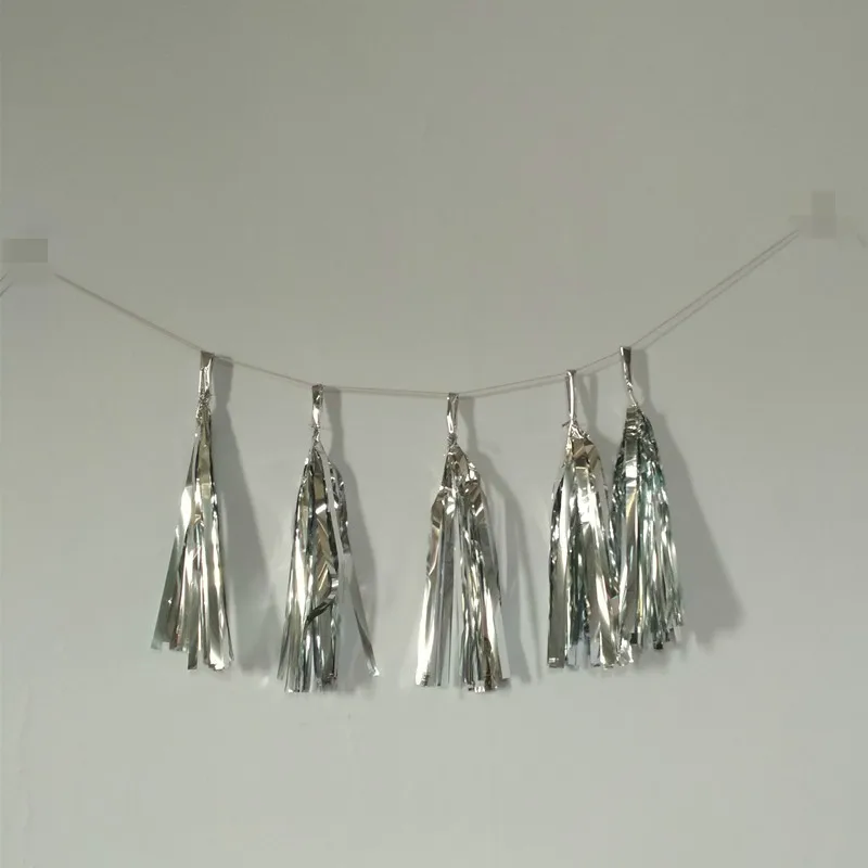 flash silver tassel Прозрачные бумажные шары с кисточками для дня рождения, свадьбы, вечеринки, декоративные воздушные шары, вечерние украшения на Рождество, год - Цвет: flash silver tassel