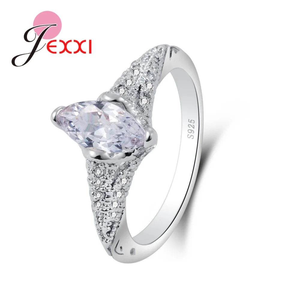 Женское кольцо из серебра 925 пробы с овальным кристаллом | Украшения и аксессуары