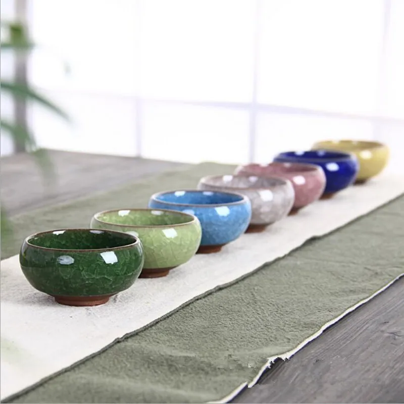 2 шт./лот чайная чашка в виде ледяной трещины фарфоровая кунг-фу 6 цветов китайский