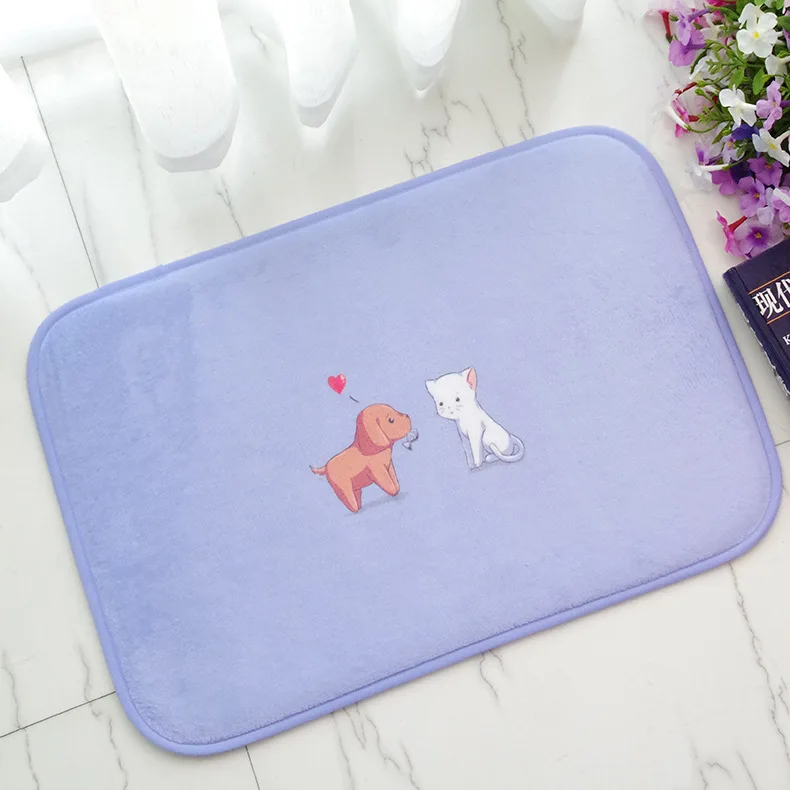 Креативные милые череп фланель воды абсорбирующие Коврики для Кухня открытый