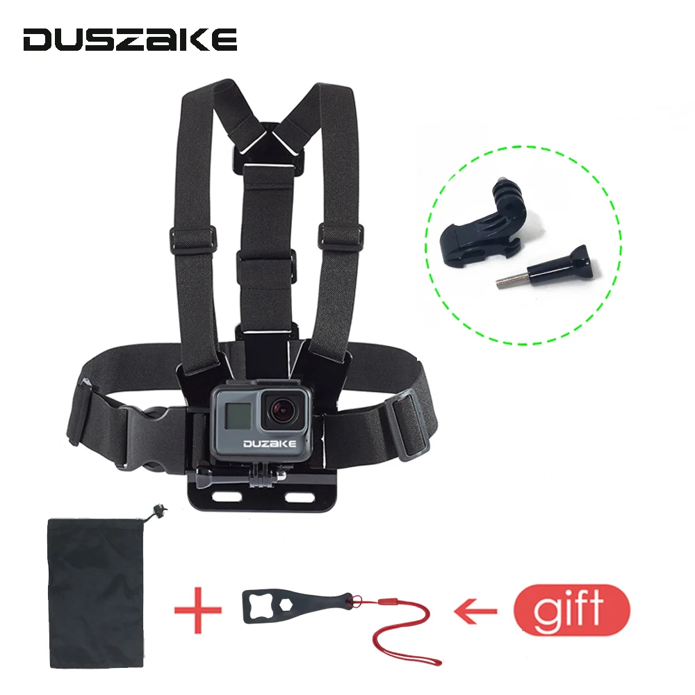 DUSZAKE DG08 нагрудный крепеж для Gopro Hero 5 Аксессуары Крепление экшн камеры Yi 4 K Экшн