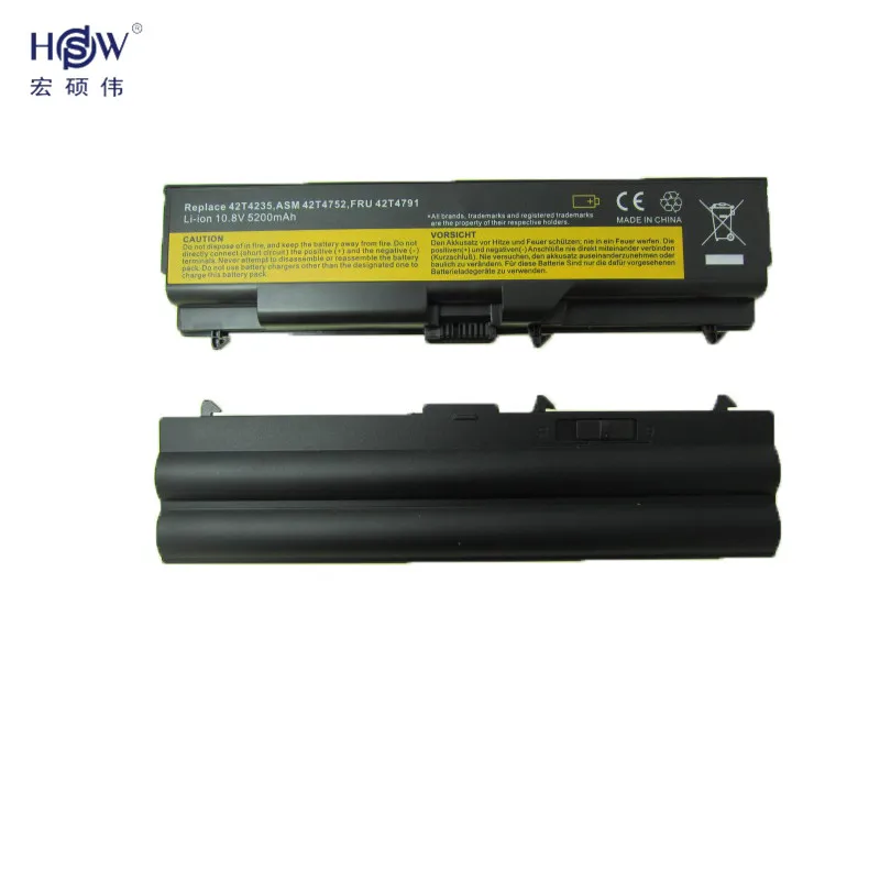 HSW Аккумулятор для ноутбука Lenovo ThinkPad E40 L512 T410 E50 E420 L520 E425 SL410 T420 E520 T510 E525 батарея |