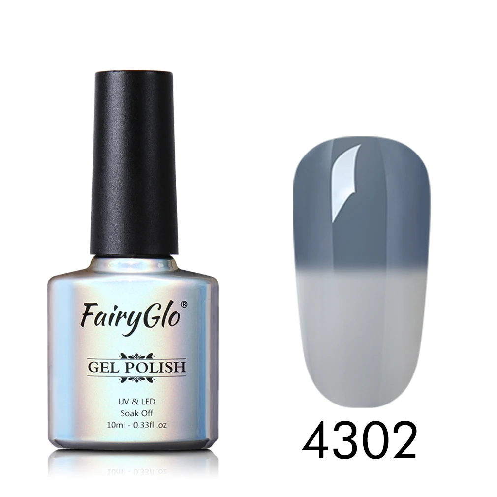 4302 Fairyglo для ногтей гель 10 мл Температура менять УФ гель лак для ногтей светодиодный Краски покрытие для ногтей, полустойкое к штамповки эмаль цвет красного вина серый гель Лаки лак - Цвет: 4302