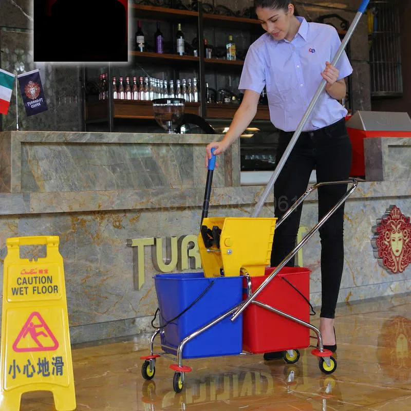 Швабра с двойным цилиндром для отжима воды отеля ведро мытья грузовик | Дом и сад