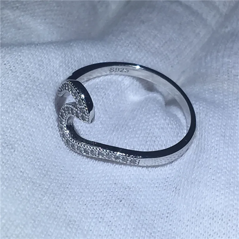 Vecalon Unique Jewelry Real Soild 925 Sterling Silver ring 5A Zircon Cz Engagement wedding Band rings for women Bridal Gift | Украшения и