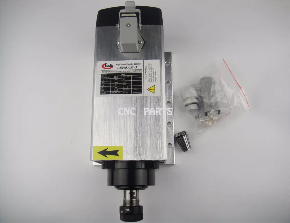 Квадратный фрезерный шпиндель 3 кВт ER20 AC220 в с ЧПУ|spindle cnc|spindle 300wspindle collet |