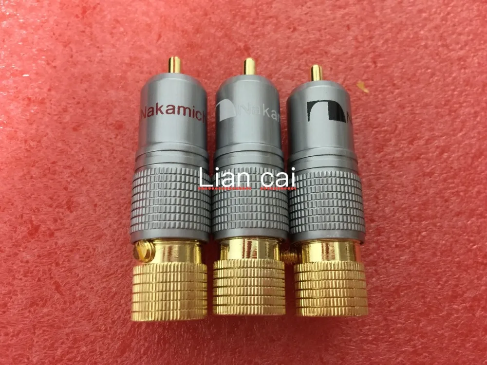 

Бесплатная доставка, 12 шт., позолоченные штекеры RCA NAKAMICHI, блокировка, не разъем под пайку коннектор