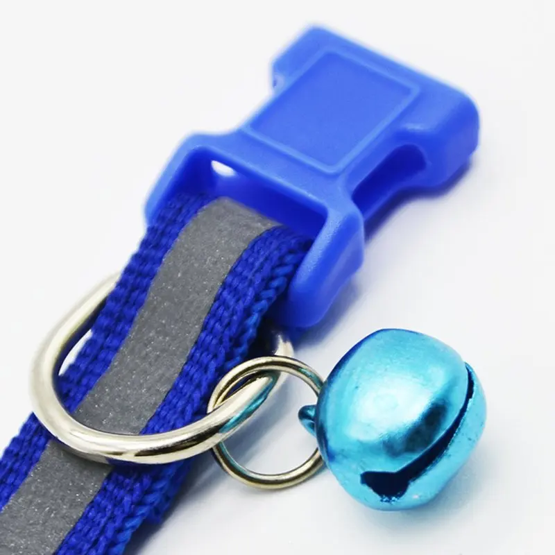 Маленький ошейник для собак кошек щенков нейлон Светоотражающий поводок питомца