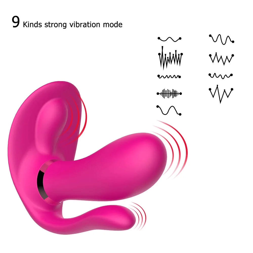 Ремешок на фаллоимитатор носимый Вибратор в трусики 9 скоростной нагревательный