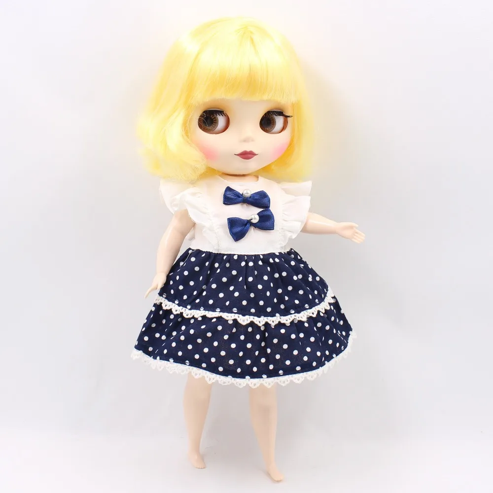 Ледяная кукла DBS Blyth 1/6 30 см светильник с желтыми волосами для жирного тела белая
