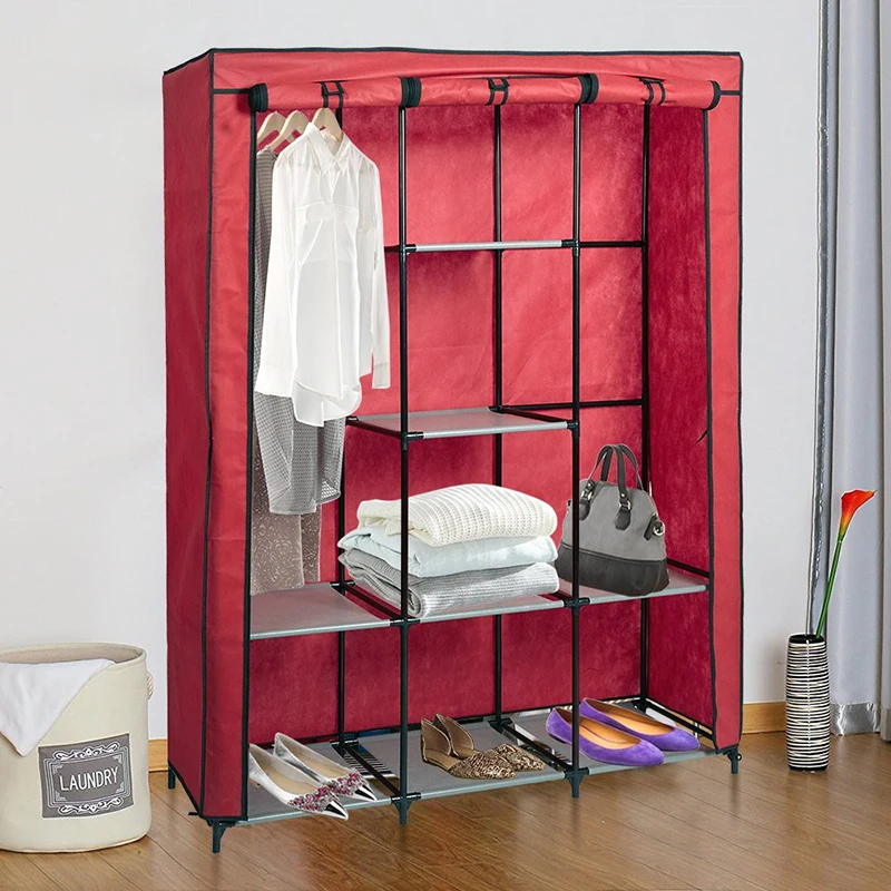 

Bedroom Clothing Storage Wedding Hangers Closet Wardrobe Clothes Organizer with Non-woven Fabric Cover Bridesmaid Gift