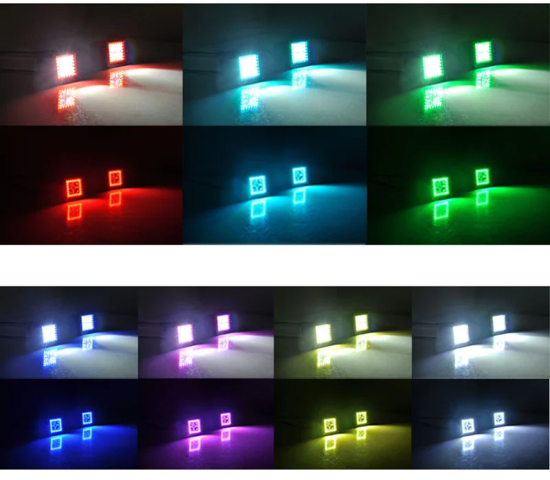 3 4 14 20 22 32 42 50 52 дюймов RGB погоня Halo светодиодный светильник бар внедорожный рабочий светильник Многоцветный Для Джип Лодка Автомобиль Грузовик 4x4 внедорожник ATV