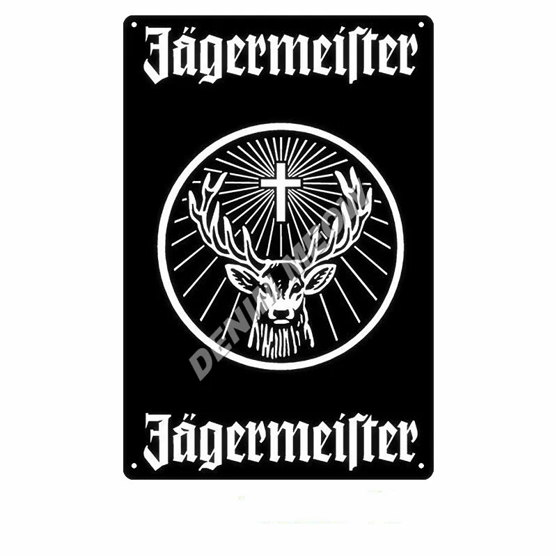 Алкогольные напитки Jagermeister голова оленя табличка металлическая винтажная винная Оловянная вывеска классические наклейки на стену виски украшение для домашнего бара WY55 - Цвет: 1
