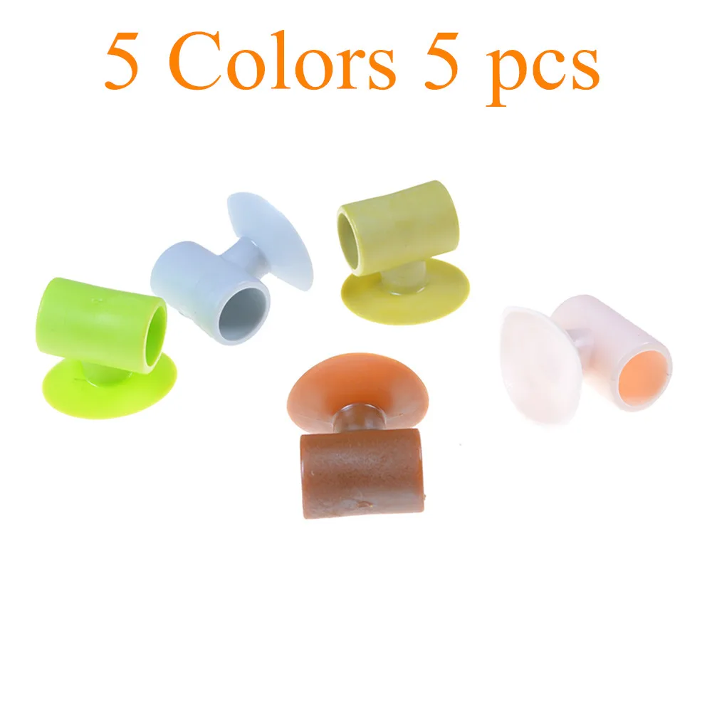 5 Colors 5 pcs Новое поступление дверные ручки присоски силиконовые противоскользящие присоски для младенцев дверной коврик бесшумный глушитель дверной ограничитель коврики для безопасности ребенка - Цвет: 5 Colors 5 pcs