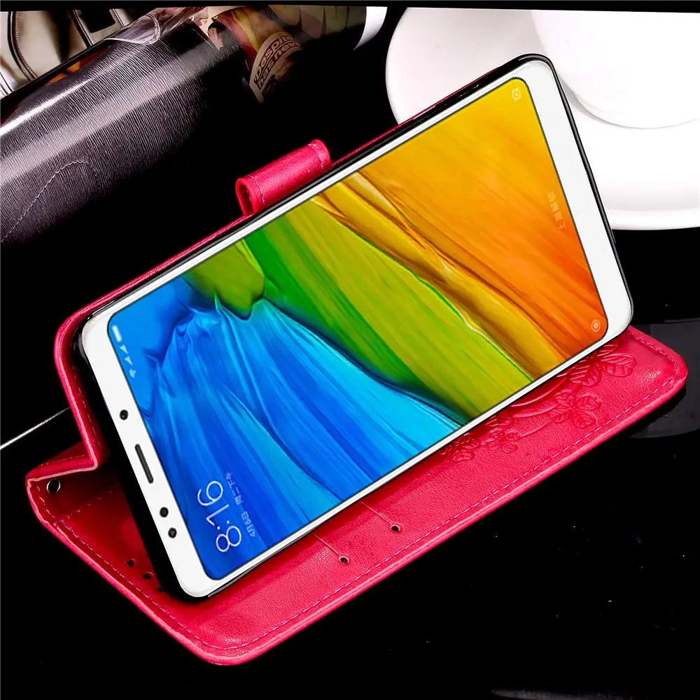 PU Leather Capa Flip Cover For Xiaomi Redmi 5 Plus Case 5Phone Redmi5 5Plus | Мобильные телефоны и аксессуары