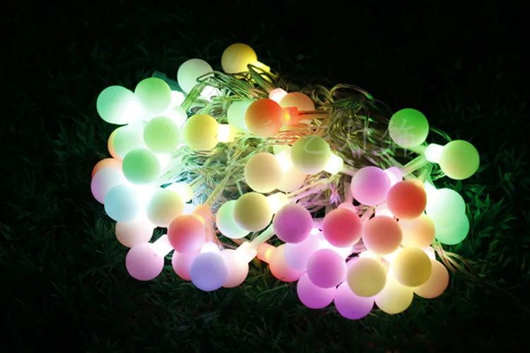 10 шт. Наружное освещение LED Ball string 7 м 56 светодиодов семицветный шар
