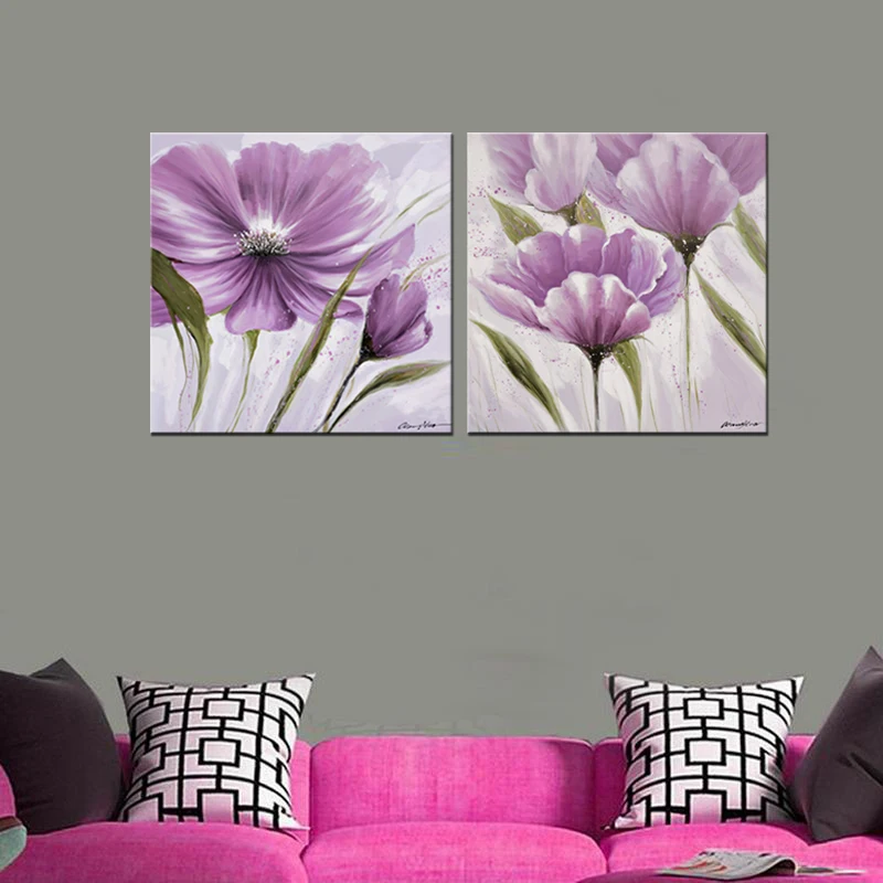 Модульные цветочные картины ручной работы абстрактные Масляные для украшения