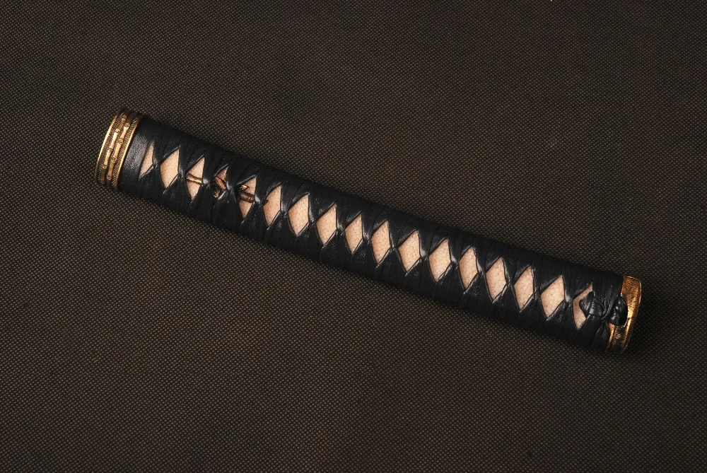 Высокоградиентная прямая ручка Tsuka темно синяя искусственная кожа Ито и