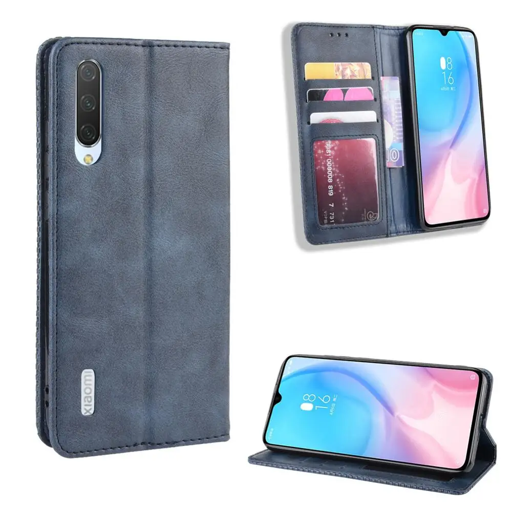 Для Xiaomi Mi A3 чехол кошелек Флип стиль Винтаж PU кожа магнит задняя крышка телефона