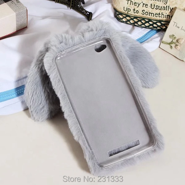Мягкий чехол из ТПУ с кроличьими ушками C ku алмазным мехом для Xiaomi Redmi 4A 3 PRO Huawei Enjoy 1